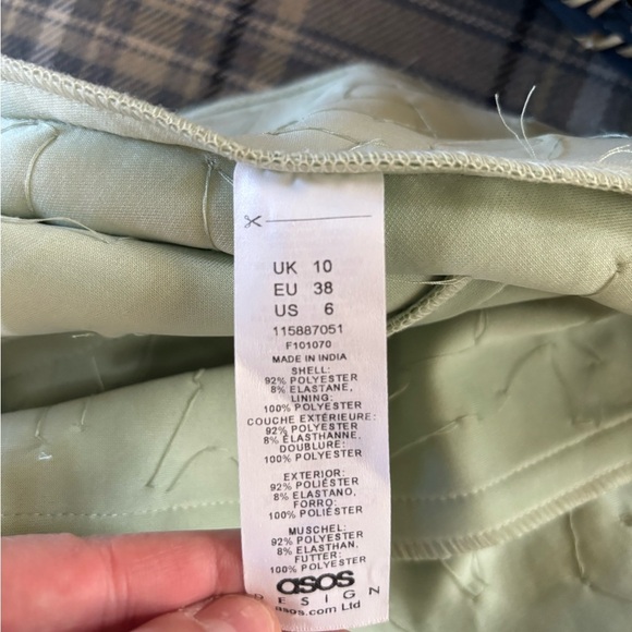 ASOS sweetheart neckline sequin pencil dress mint green cold shoulder - Picture 9 of 12